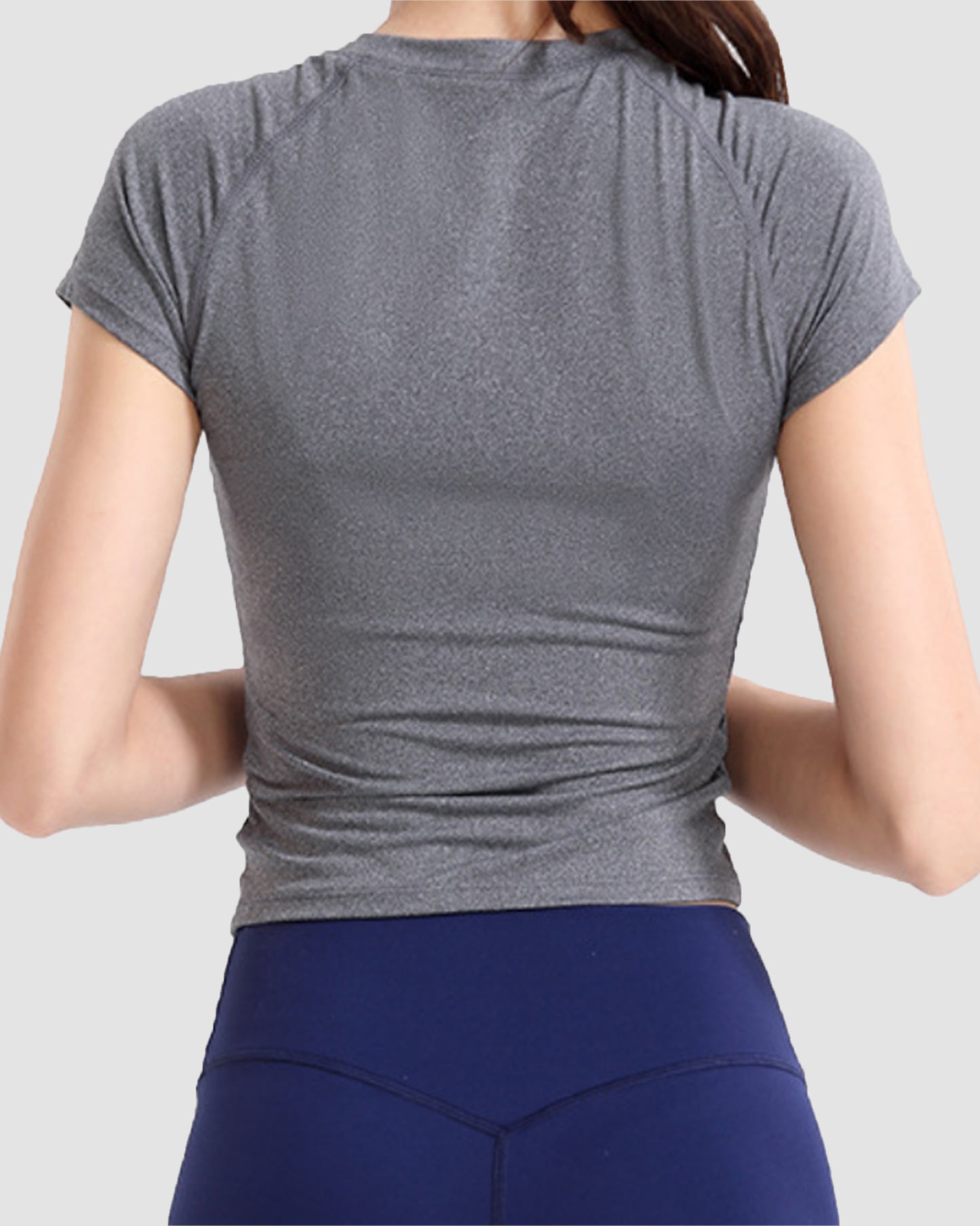 Drawstring Raglan Compression Top