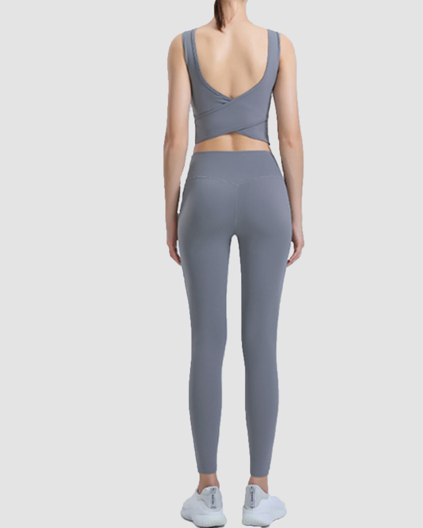 Low Scoop Crossover Nylon Longline Bra