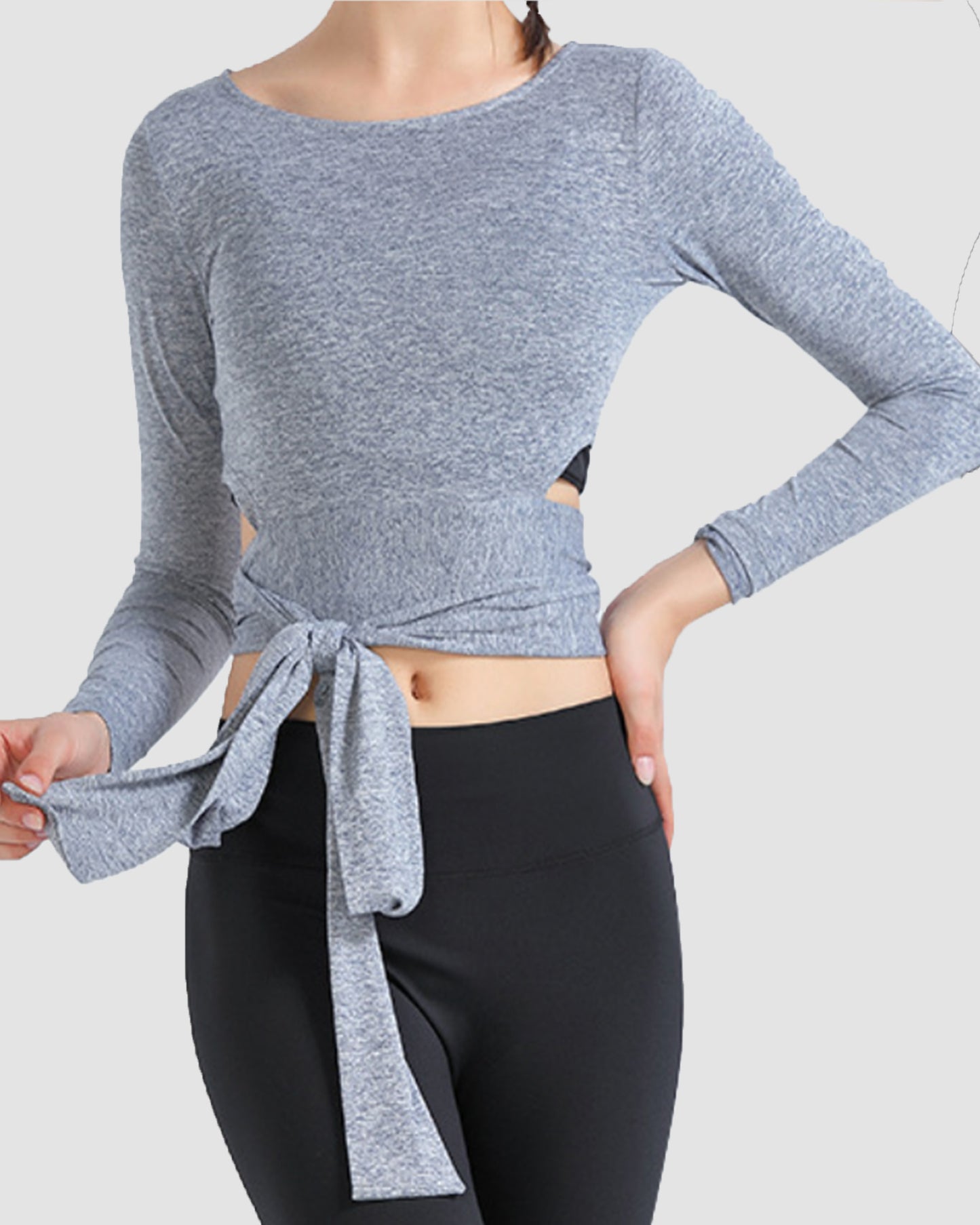 Wrap Around Soft Crop Long Sleeve