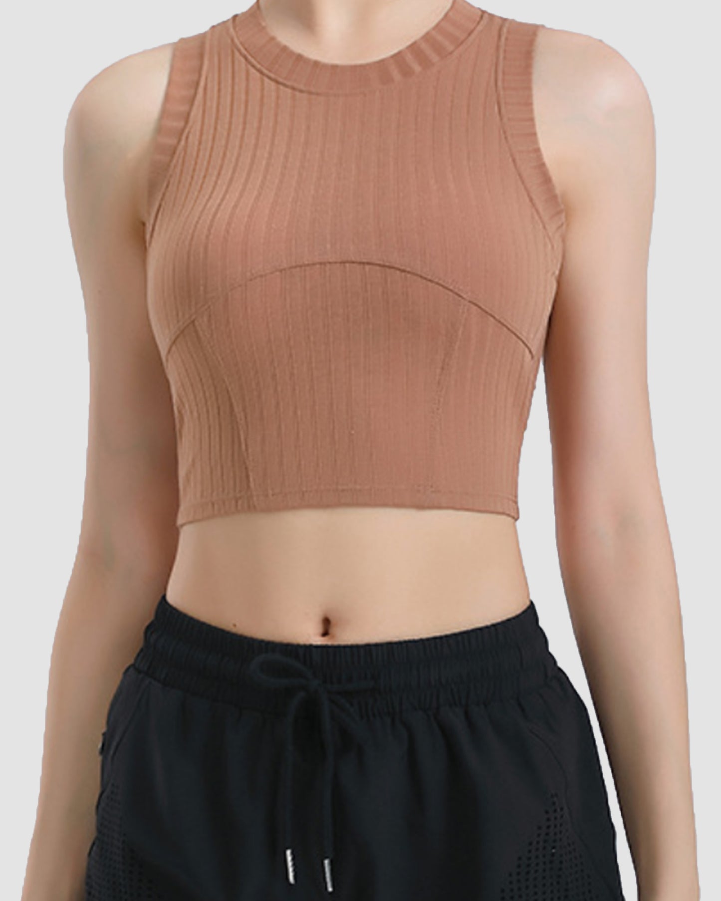 High Neck Casual Athletic Tank Top