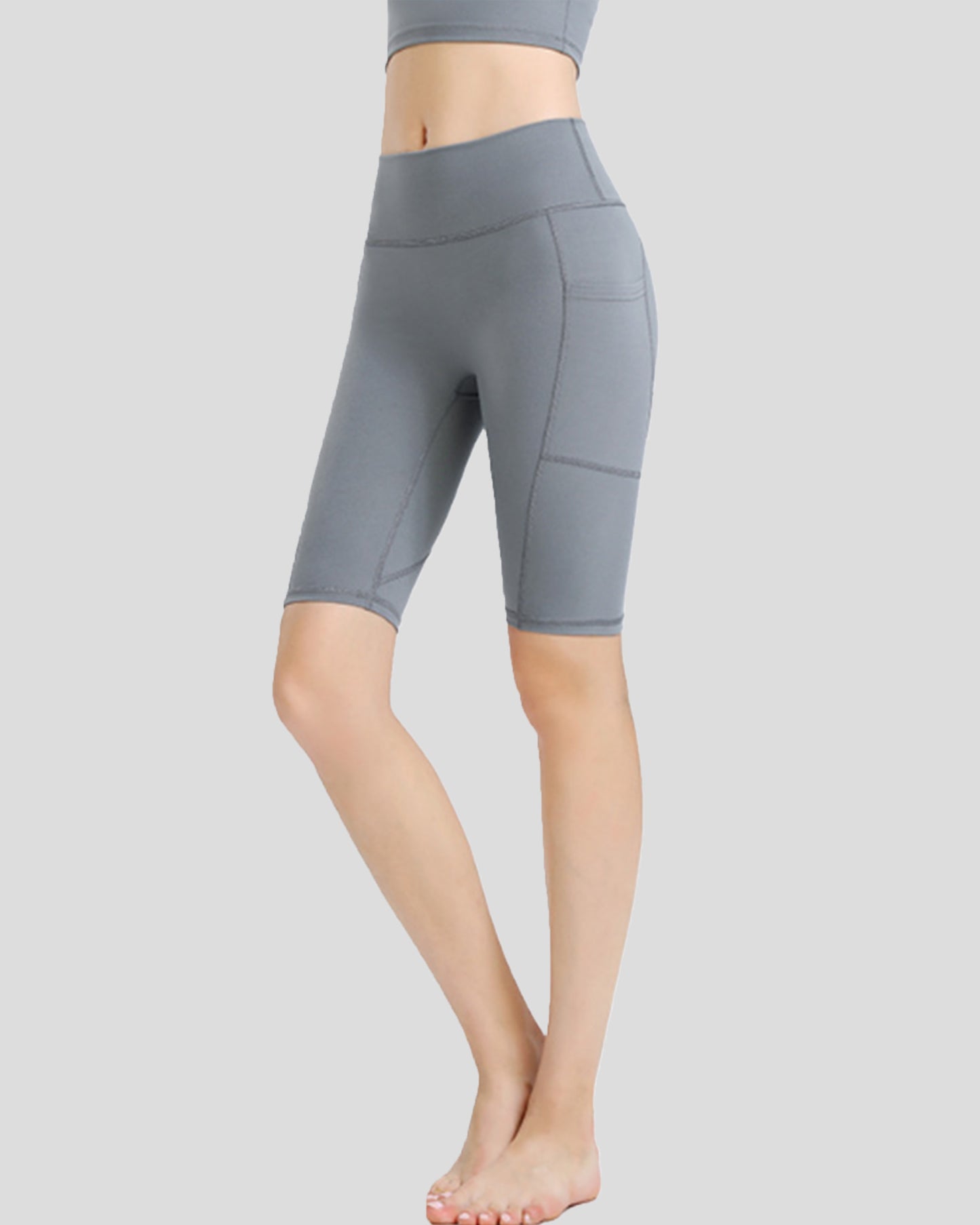 Pocket Nylon Biker Shorts 10"