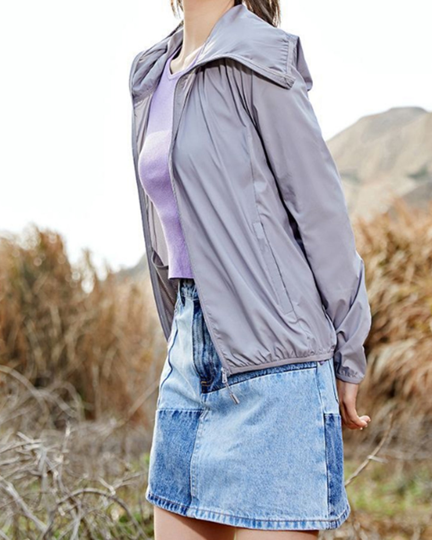 Lightweight Windbreaker Packable Hoodie Jacket