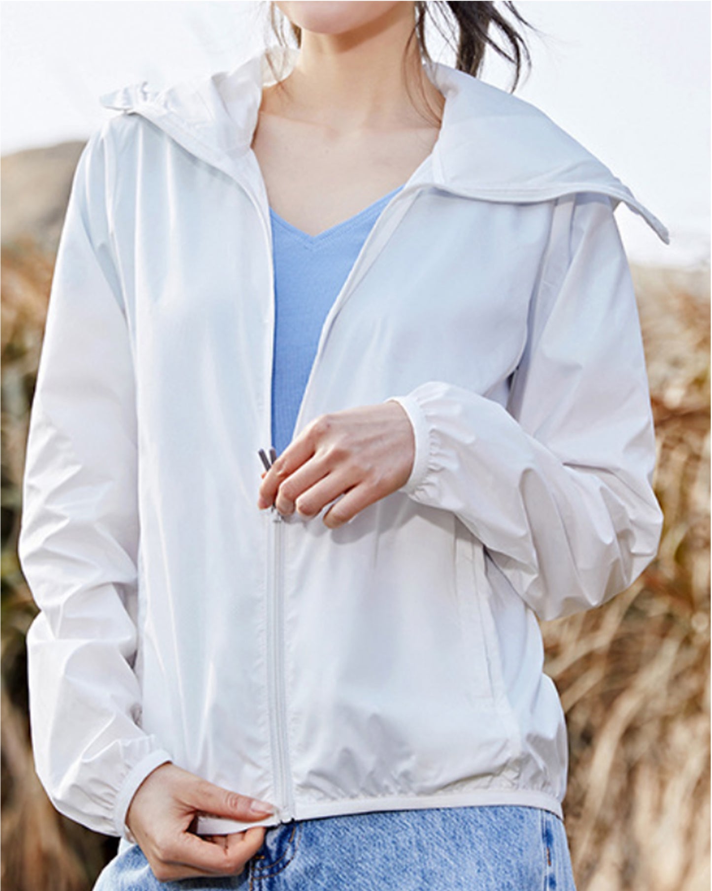 Lightweight Windbreaker Packable Hoodie Jacket